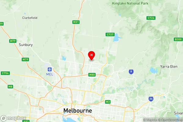 Epping West, Victoria Region Map