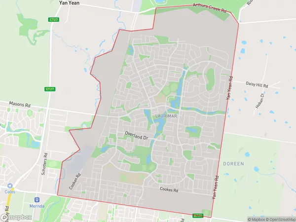 Doreen North, Victoria Polygon Area Map