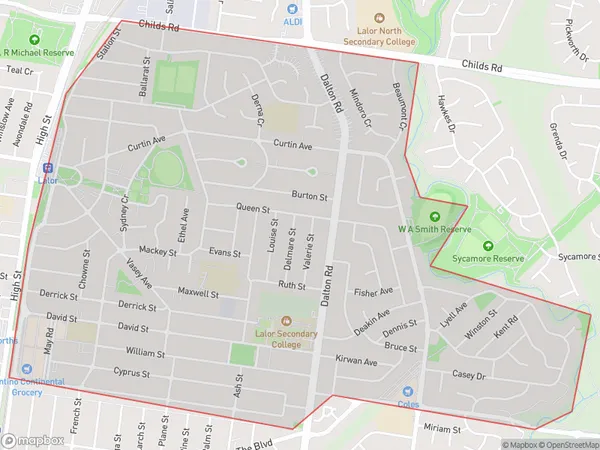 Lalor East, Victoria Polygon Area Map