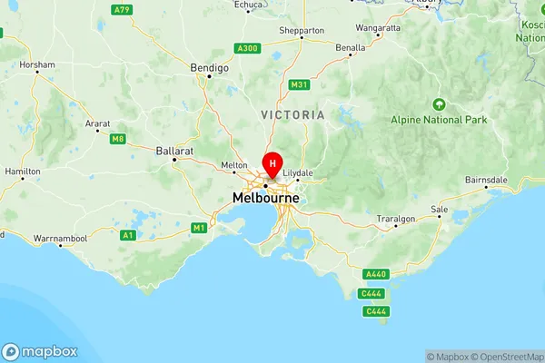 Melbourne North East, Victoria Region Map