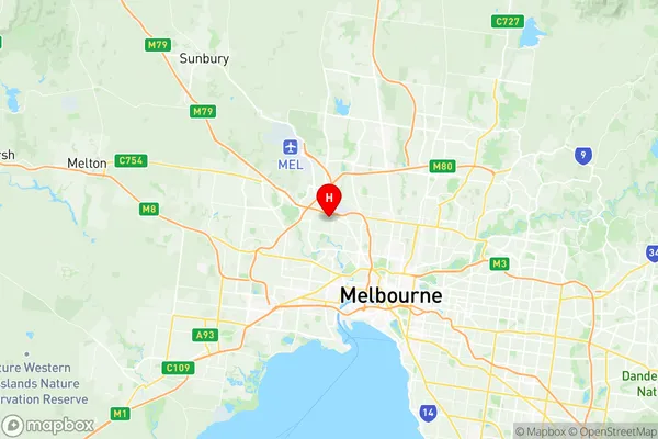 Niddrie Essendon West, Victoria Region Map