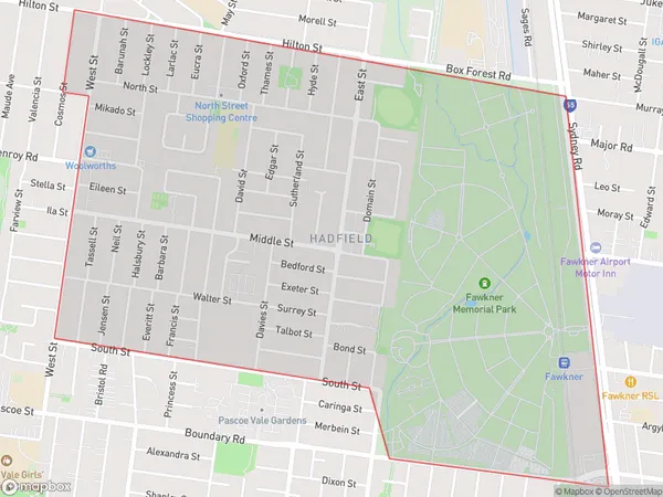 Hadfield, Victoria Polygon Area Map