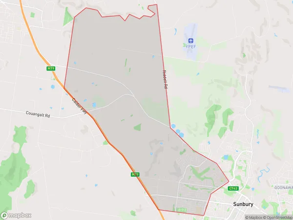 Sunbury West, Victoria Polygon Area Map