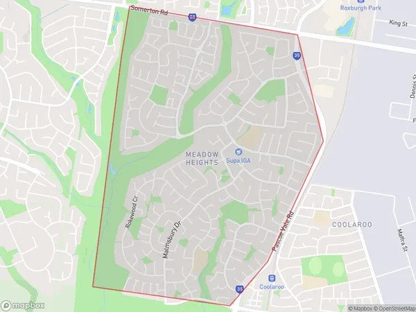 AU PostCode 3048 Suburbs Map for Meadow Heights