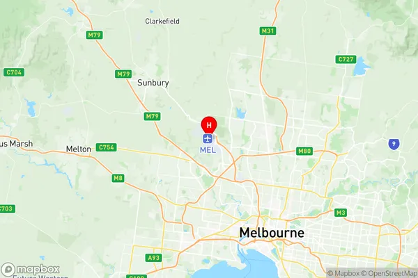 Melbourne Airport, Victoria Region Map