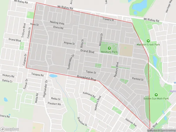 Craigieburn North West, Victoria Polygon Area Map