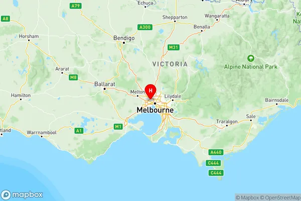 Melbourne North West, Victoria Region Map