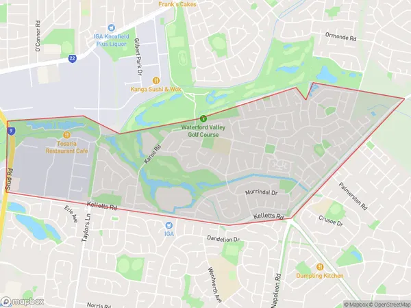 Rowville North, Victoria Polygon Area Map