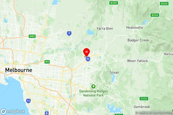 Croydon Hills Warranwood, Victoria Region Map