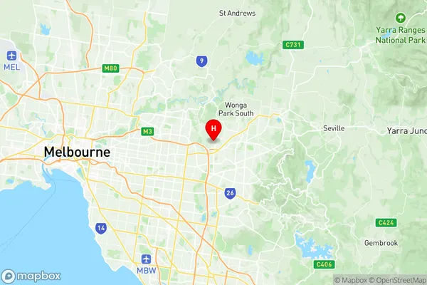 Ringwood North, Victoria Region Map