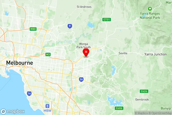Croydon West, Victoria Region Map