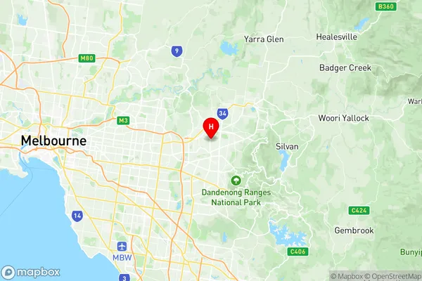 Croydon South, Victoria Region Map