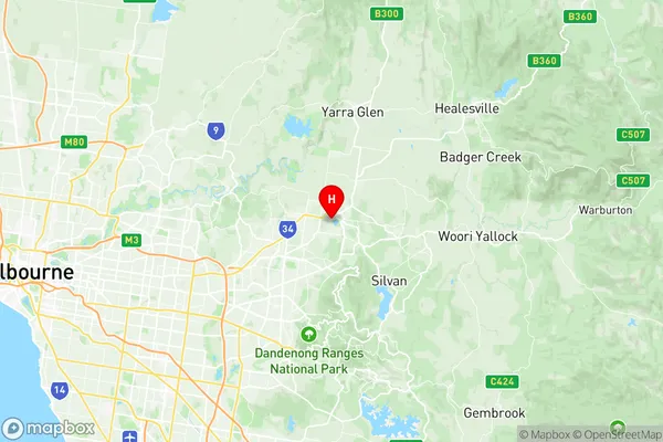 Lilydale Coldstream, Victoria Region Map