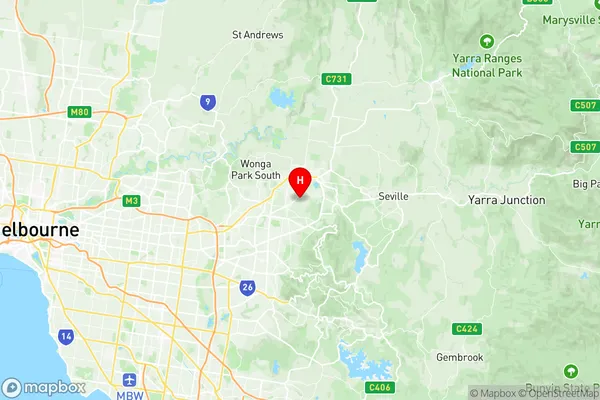 Mooroolbark, Victoria Region Map