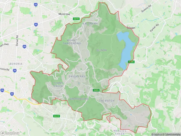 ZipCode 3767 Areas Map for Mount Dandenong - Olinda