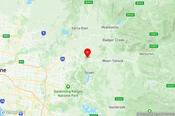 Wandin Seville, Victoria Region Map