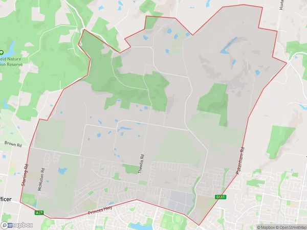 Pakenham North West, Victoria Polygon Area Map