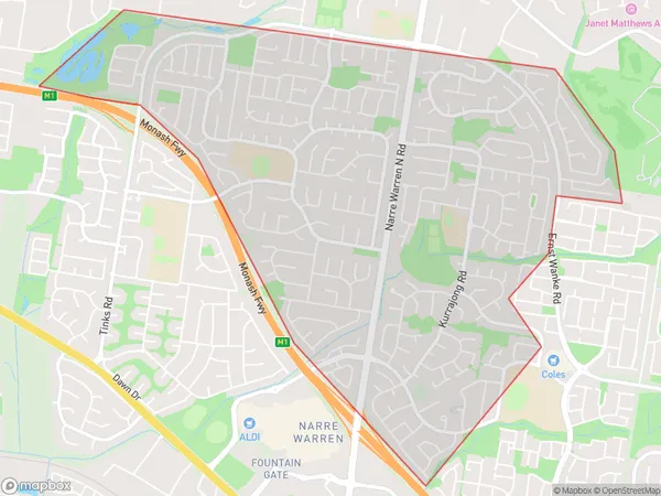 Narre Warren North East, Victoria Polygon Area Map