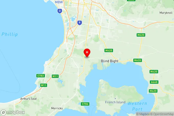 Pearcedale Tooradin, Victoria Region Map