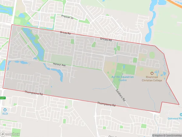 Clyde North North, Victoria Polygon Area Map