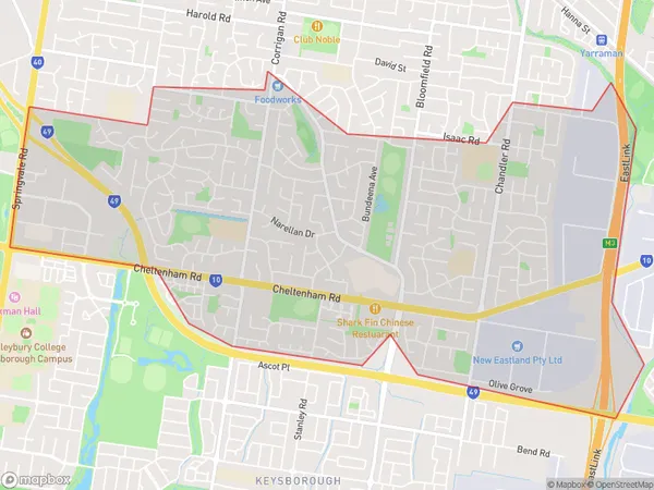 Keysborough North, Victoria Polygon Area Map