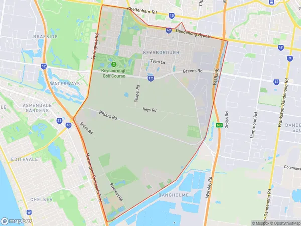 Keysborough South, Victoria Polygon Area Map