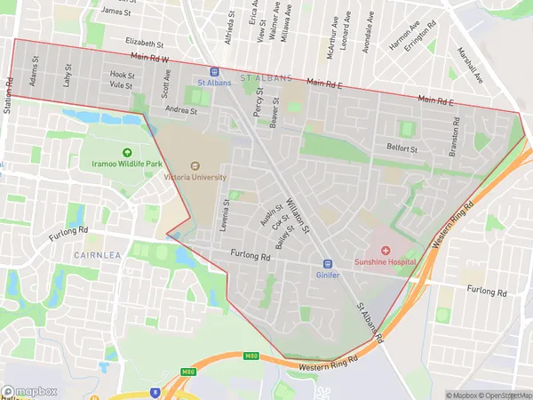 St Albans South, Victoria Polygon Area Map