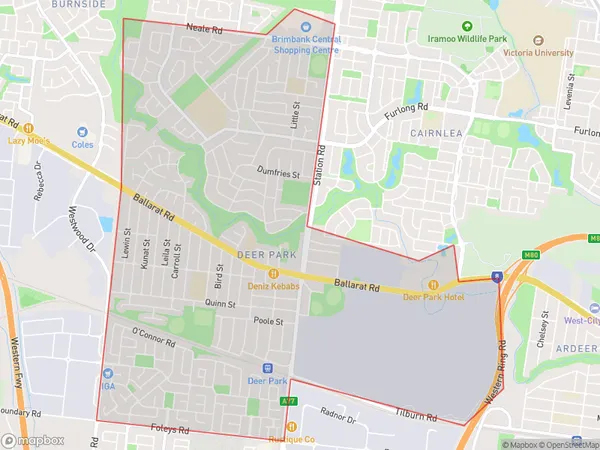 Deer Park, Victoria Polygon Area Map