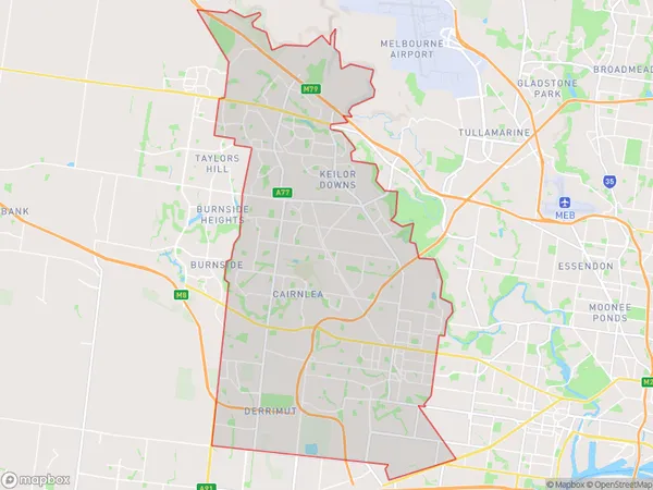 Brimbank, Victoria Polygon Area Map