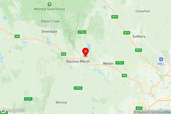 Bacchus Marsh, Victoria Region Map