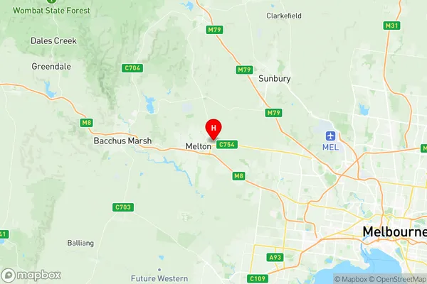 Melton, Victoria Region Map