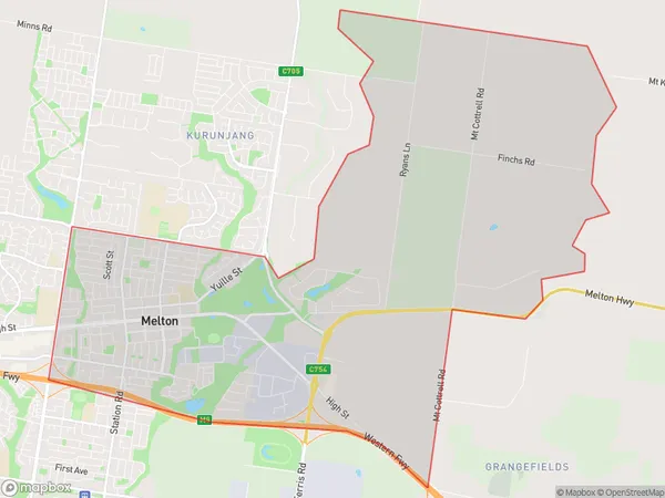 AU PostCode 3337 Suburbs Map for Melton