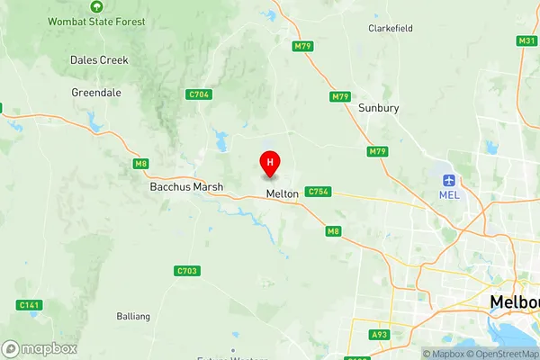 Melton West, Victoria Region Map