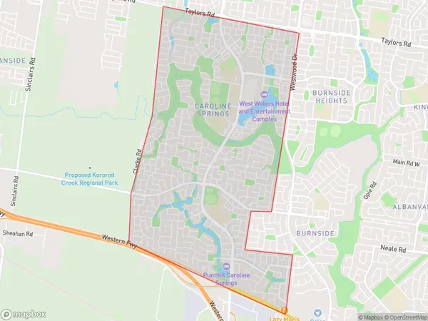 Postal Code 3023 Regions Map for Caroline Springs