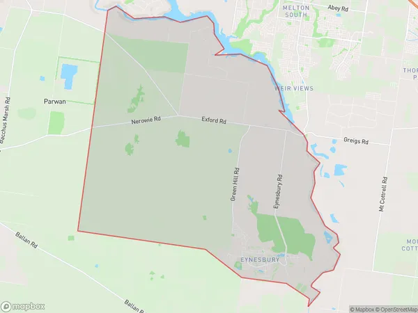 Eynesbury Exford, Victoria Polygon Area Map