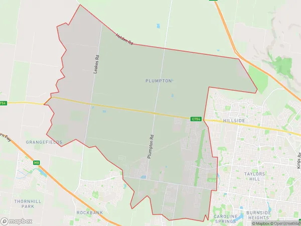 Fraser Rise Plumpton, Victoria Polygon Area Map