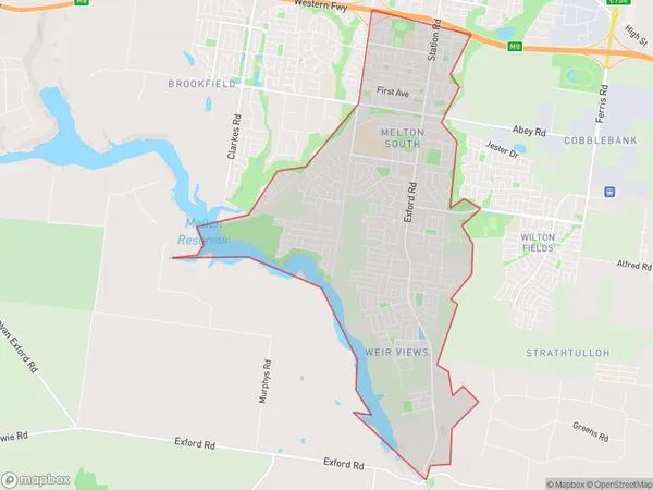 Melton South Weir Views, Victoria Polygon Area Map