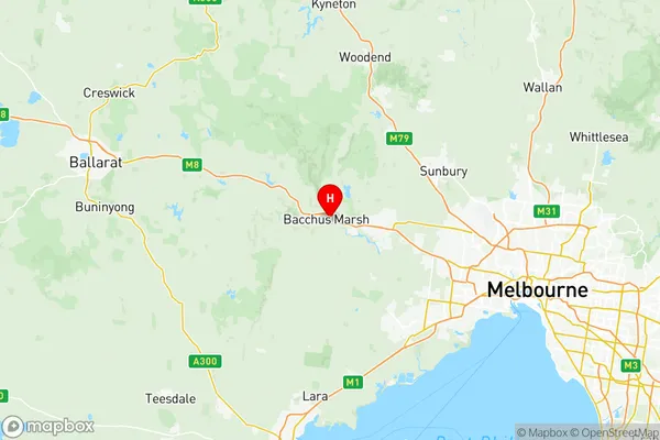 Melton Bacchus Marsh, Victoria Region Map