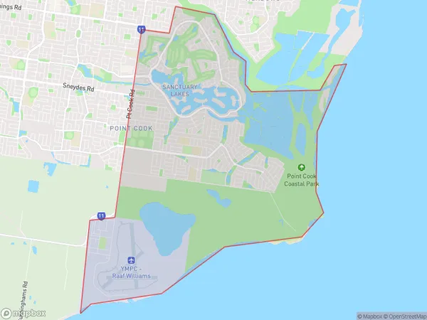 ZipCode 3027 Areas Map for Point Cook - East