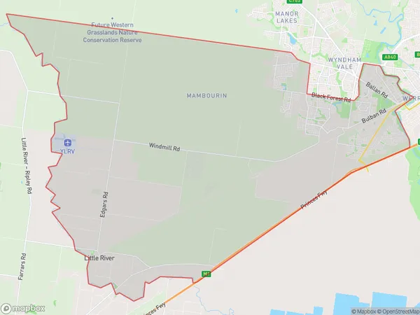 Postal Code 3024 Regions Map for Werribee - West