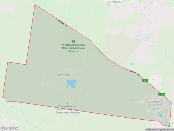 Manor Lakes Quandong, Victoria Polygon Area Map