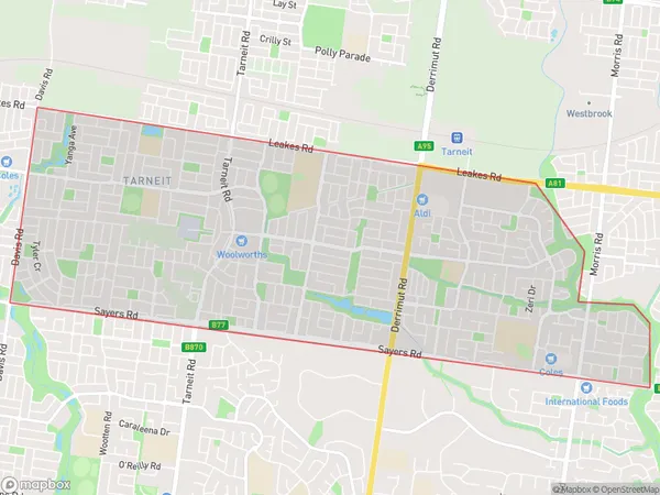 Tarneit Central, Victoria Polygon Area Map