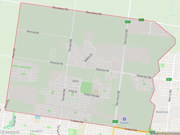 Tarneit North, Victoria Polygon Area Map