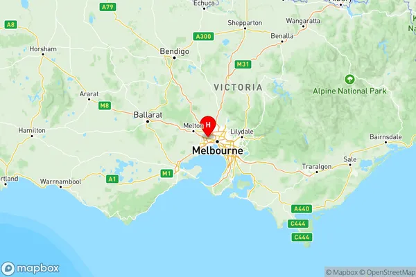 Melbourne West, Victoria Region Map