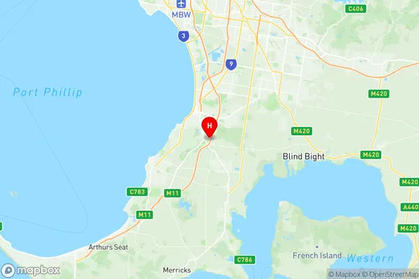 Frankston South, Victoria Region Map