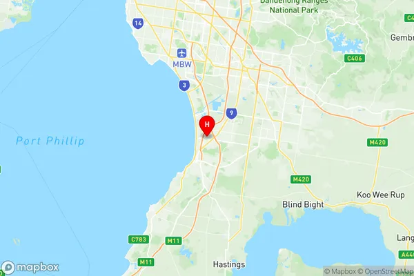 Seaford (Vic.), Victoria Region Map