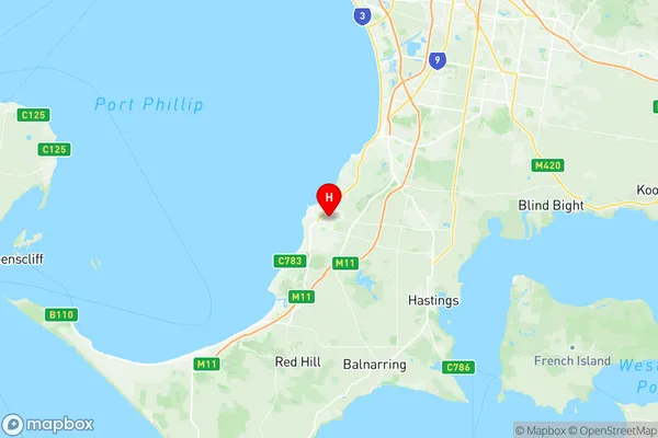 Mornington, Victoria Region Map