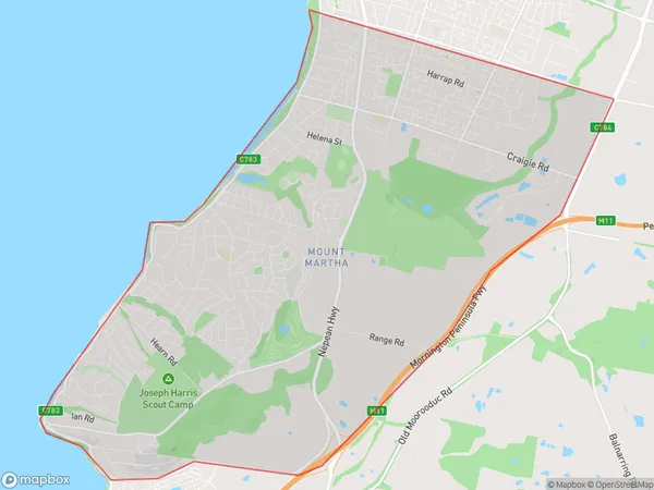 Mount Martha, Victoria Polygon Area Map