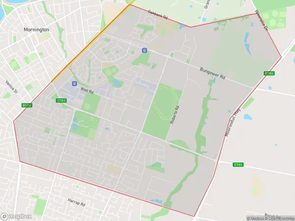 Mornington East, Victoria Polygon Area Map