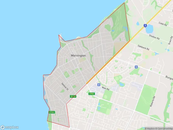 Mornington West, Victoria Polygon Area Map